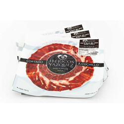 Sobre 100 g de Jamón de Bellota 100% Ibérico loncheado a cuchillo — Selección JamondePataNegra.com